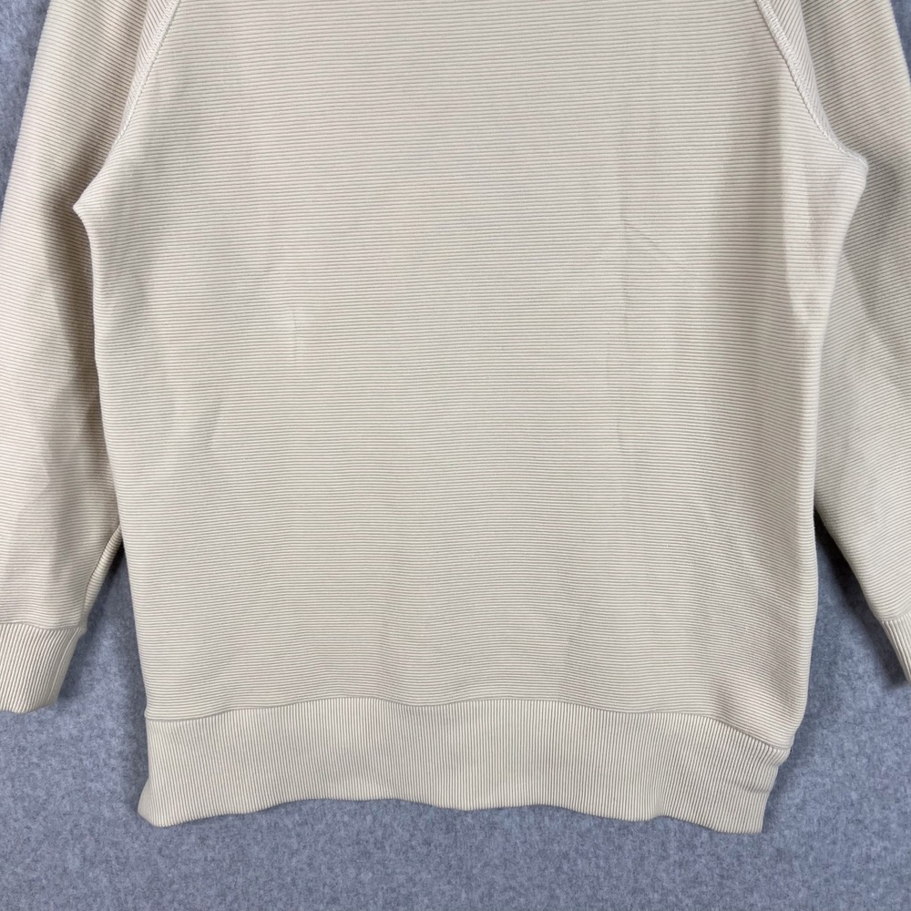 Varley Ivory Manning Ribbed Knit Side Zip Crewneck Sweatshirt Size Small - Picture 6 of 12